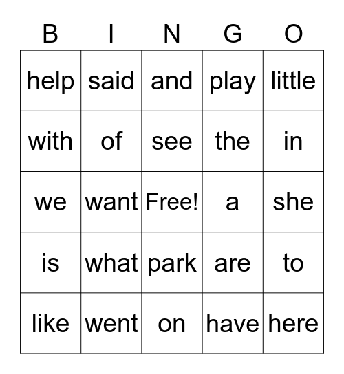 Bingo Card