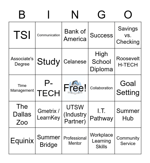 Workplace Learning Bingo Card