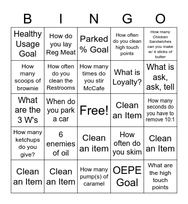 Bingo Day Bingo Card