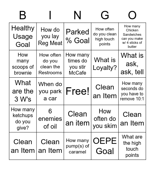 Bingo Day Bingo Card