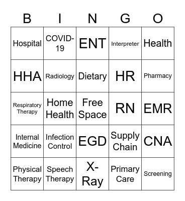 Sanford Employee Bingo Card