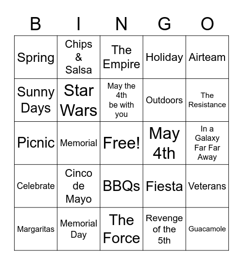 MAY MADNESS Bingo Card