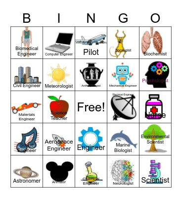 STEM Career Bingo Card