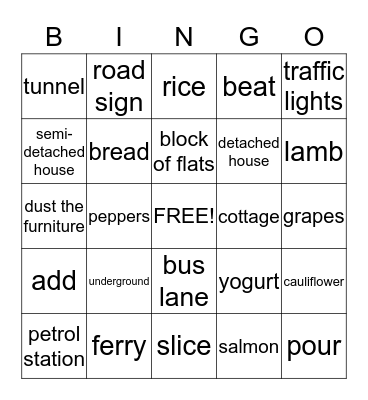 Starter Bingo Card