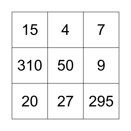2-Step Word Problem Tic Tac Toe Bingo Card