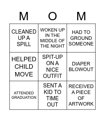 Mother's Day Bingo Card