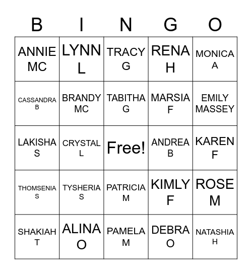 NCFMC CLINICAL DEPT Bingo Card