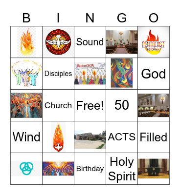 Pentecost Bingo Card