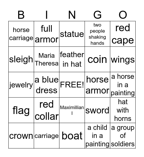 Mpls Institute of Art Bingo Card