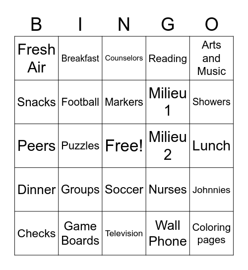 Epstein 5 Bingo Card