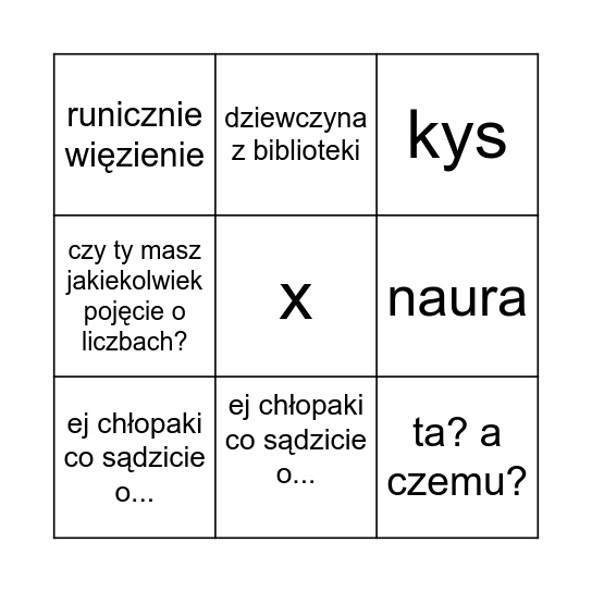 oskar bingo Card
