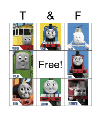 Thomas & Friends Bingo Card