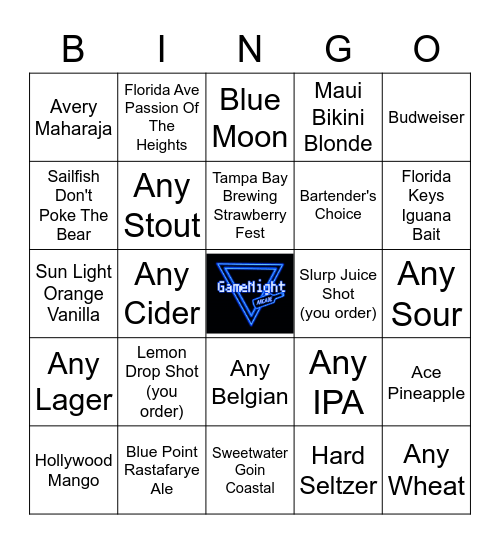 Craft Beer Bingo Card