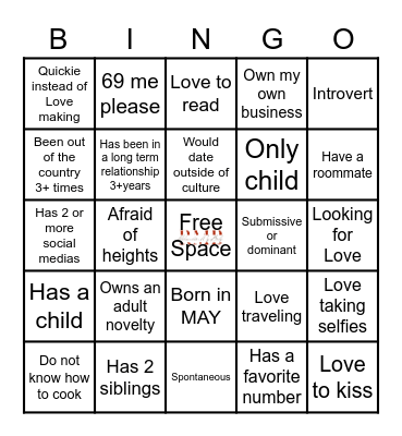 Let's Mingle Bingo Card