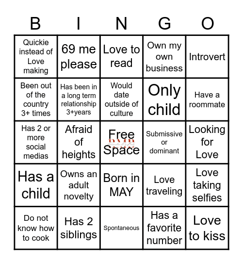 Let's Mingle Bingo Card