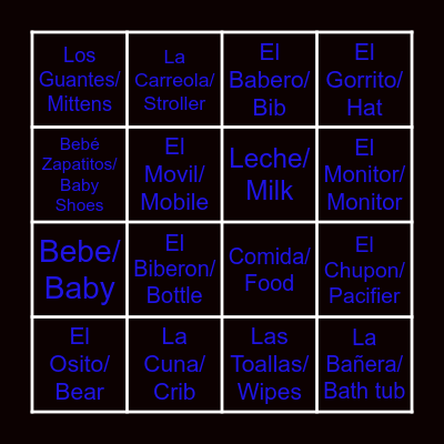 Jesus and Megan Baby Shower Bingo Card