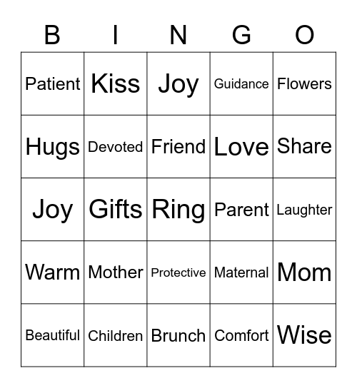 MOTHER Bingo Card