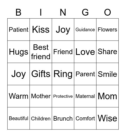 MOTHER Bingo Card