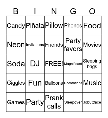 Celebrate  Bingo Card
