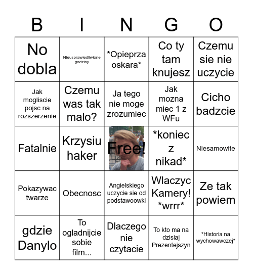 "Bingo Szymczyk" na zlecenie P. Ligas-Kowaluk, oryginal autorstwa P. Rzadkowskiego Bingo Card