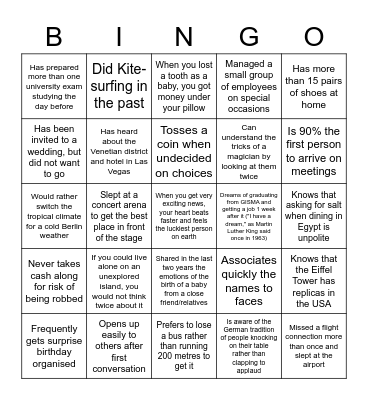 Each of us is unique and special Bingo Card