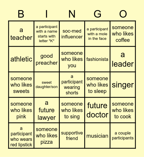 Bingo - Churchmate Edition Bingo Card