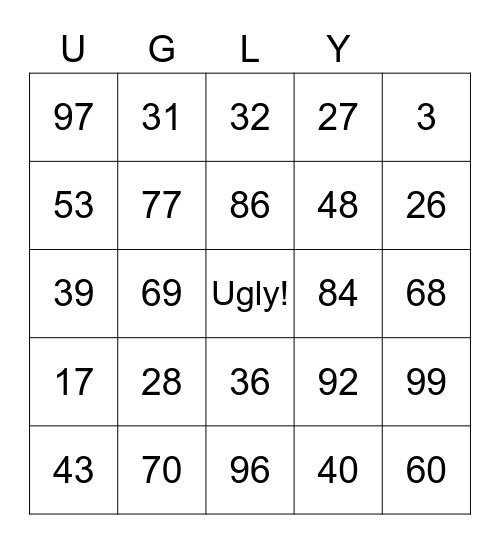 Number Game - Tio Tales - The Stringest Bingo Card