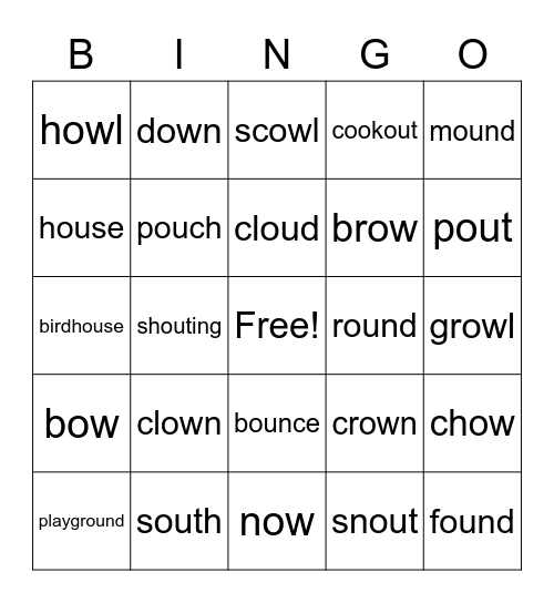 BINGO-OU/OW Bingo Card