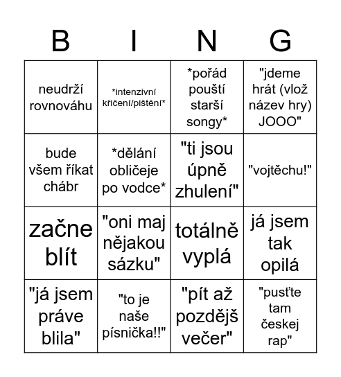 Privát bingo žen Bingo Card