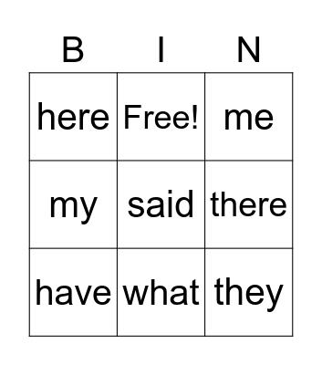 Fun Friday Bingo Card