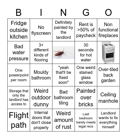 SYDNEY RENTALS Bingo Card