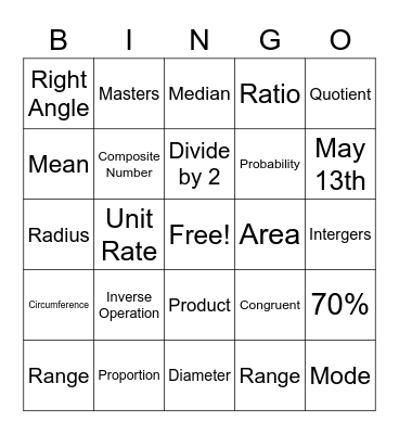 STAAR-Cabulary Bingo Card