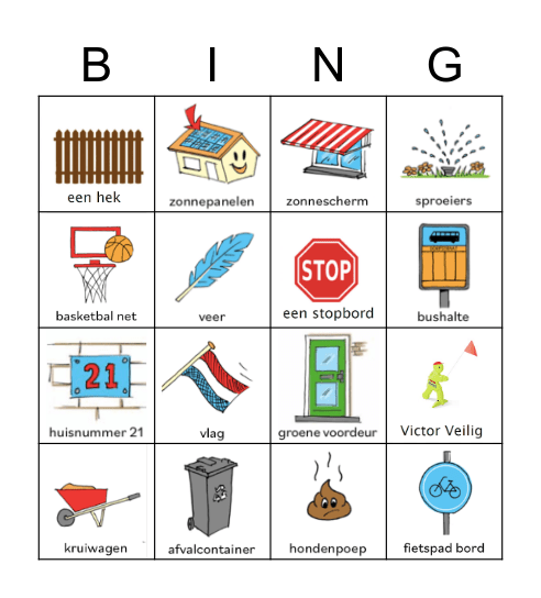 Sportdag Bingo Card