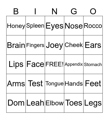 Sociology Bingo Card