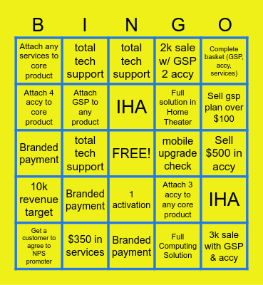 1092 Game Day Bingo Card