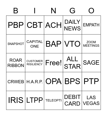 ALL STAR BINGO Card