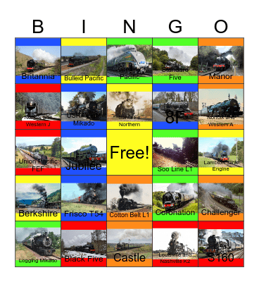 Smoke and Steam Bingo Card