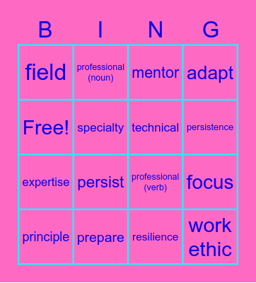 ELD issue 6 vocab Bingo Card