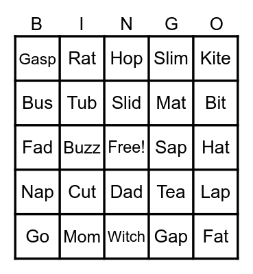 New Spring's Lunch Time Bingo! Bingo Card