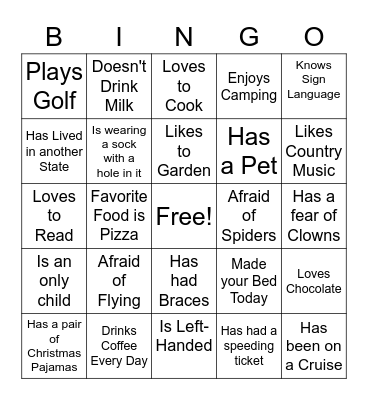 RMHC BIRTHDAY Bingo Card
