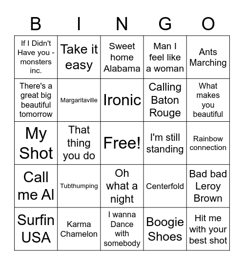 Mo's Bingo Board!!!! Bingo Card