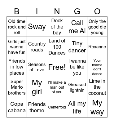 Mo's Winning Board!!!! Bingo Card