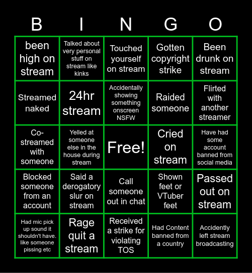 Based Bingo Card