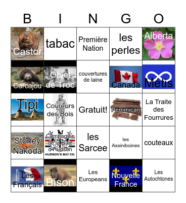 BINGO : Le Passé de l'Alberta Bingo Card