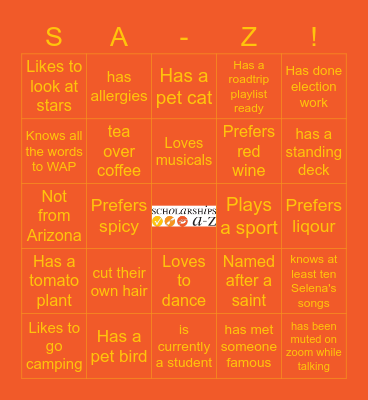 Getting to Know the Team Bingo Card