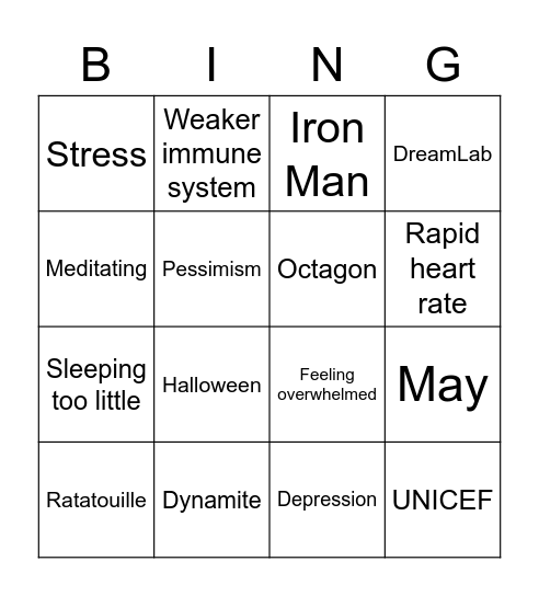 MEDLIFE Bingo Card
