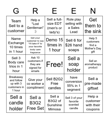 #GinghamNation Bingo Card