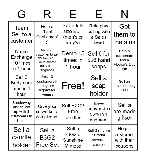 #GinghamNation Bingo Card