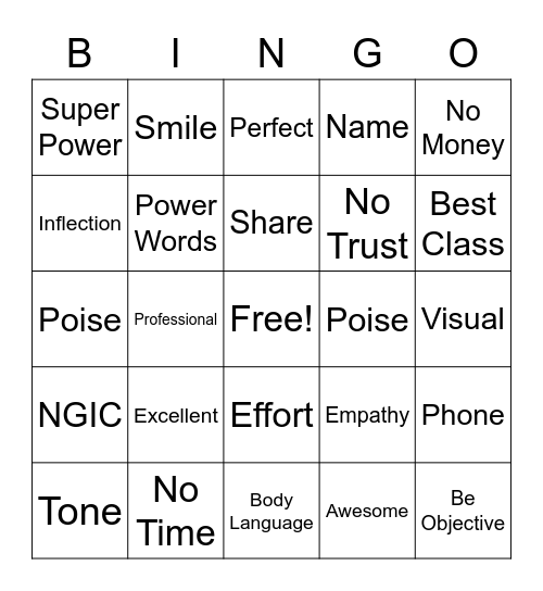 Soft Skills Bingo for ESRs Bingo Card