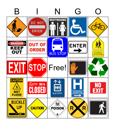 Community Signs Bingo Card